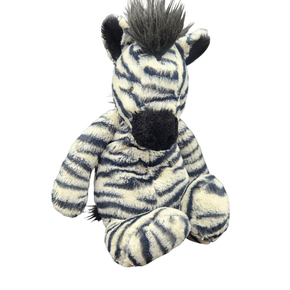Jellycat Bashful Zebra Plush Toy Stuffed Animal Black White Soft London Safari